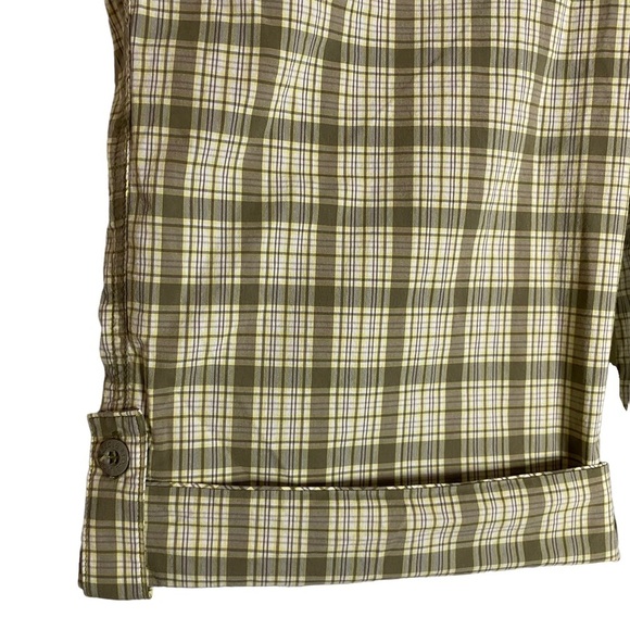 Lole Brown Yellow White Plaid Shorts Water Repellent Quick Dry Stretch 10 - Picture 7 of 16